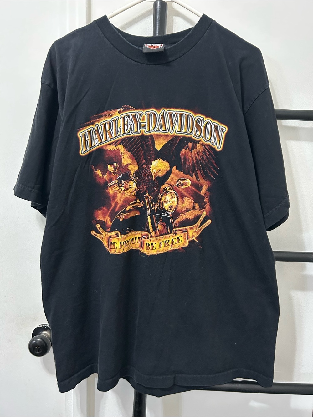 Harley-Davidson Black Short-Sleeve Eagle Motorcycle Graphic Tee